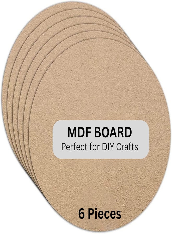 GENXTRA® Round MDF Cutouts for Crafts - Pack of 6 - 2.5mm Thick Wood Boards - DIY Painting, School Projects, Resin Art - Sizes from 2" to 12" (3 Inch- 6 pc Round) - Image 1